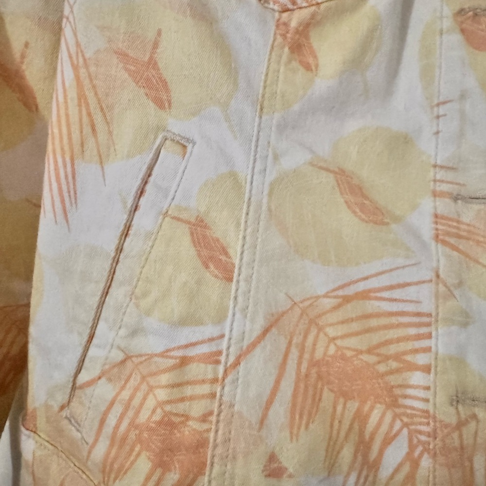 Women's Orange Patterned Jacket - Picture 3 of 4